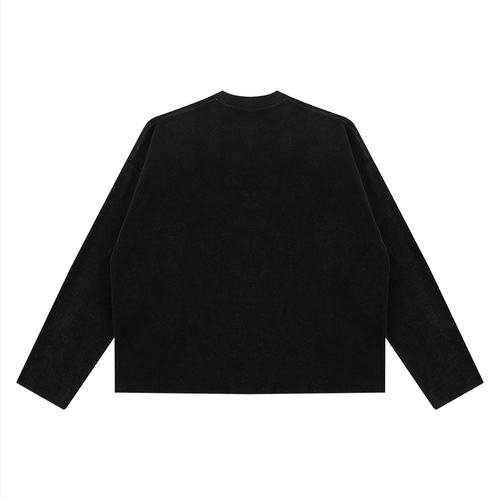 Unisex Vintage Wash Boxy  Waffle Raw Edge T-Shirt