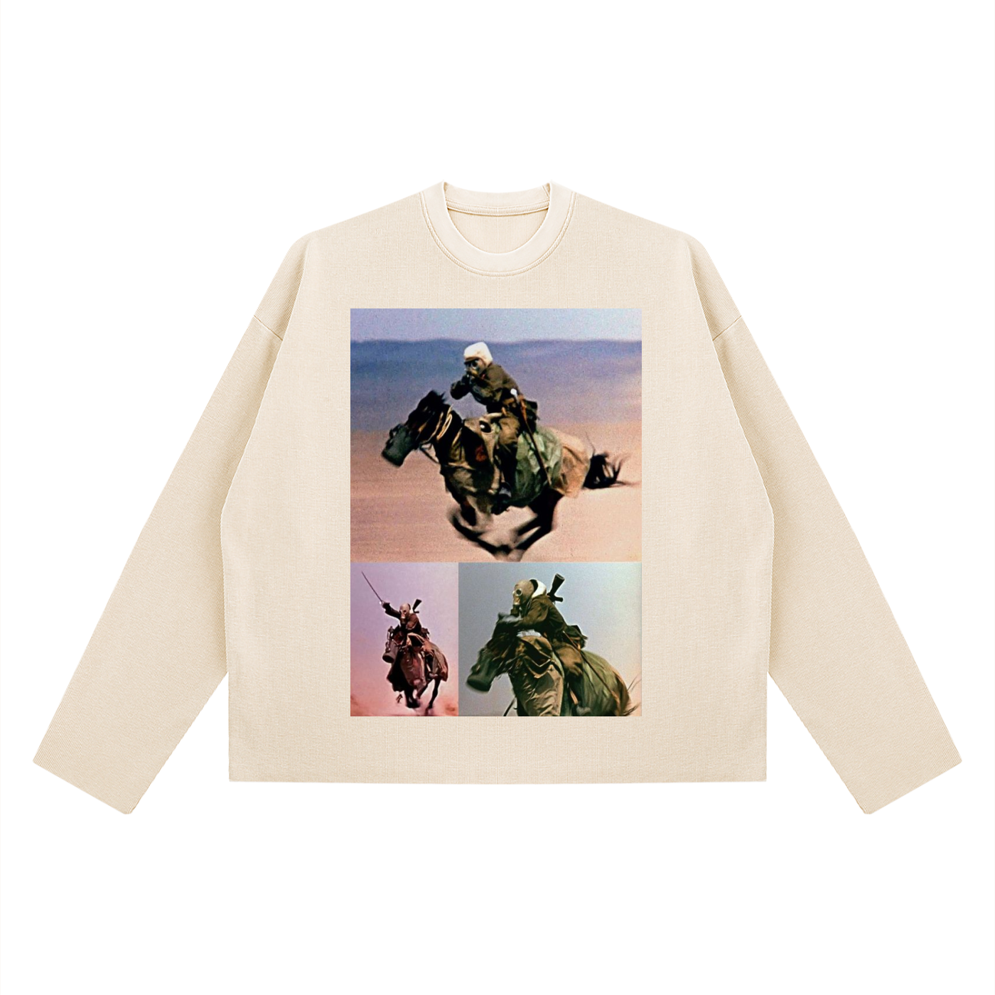 Unisex Vintage Wash Boxy  Waffle Raw Edge T-Shirt
