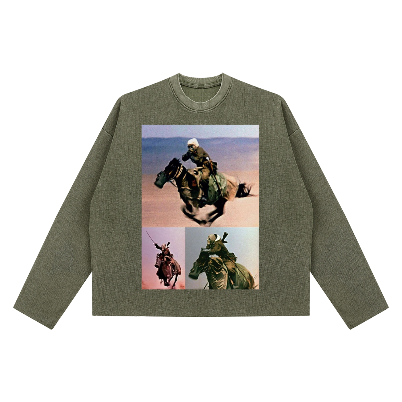Unisex Vintage Wash Boxy  Waffle Raw Edge T-Shirt
