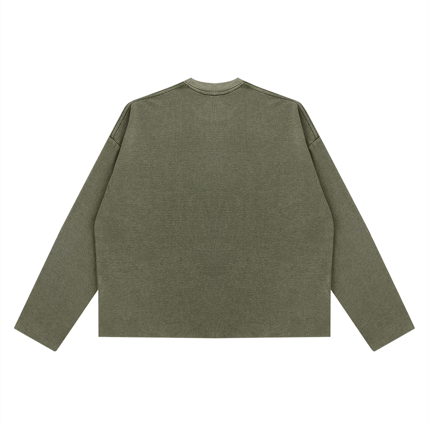 Unisex Vintage Wash Boxy  Waffle Raw Edge T-Shirt