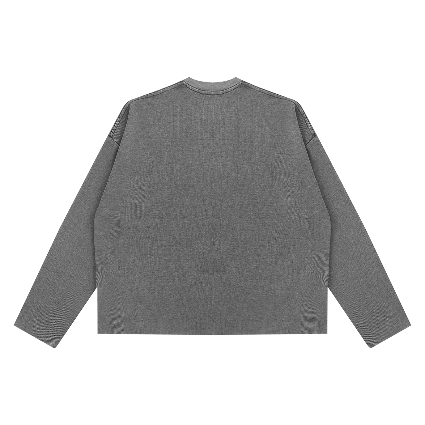 Unisex Vintage Wash Boxy  Waffle Raw Edge T-Shirt