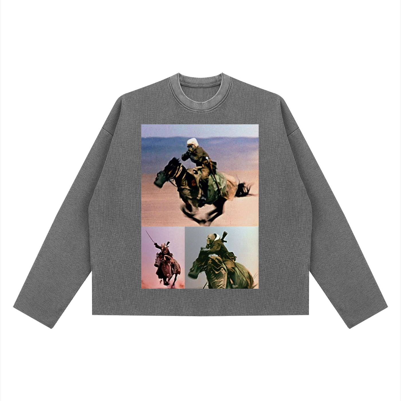 Unisex Vintage Wash Boxy  Waffle Raw Edge T-Shirt